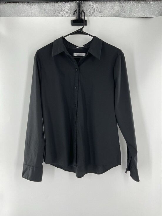 Liz Claiborne Tops - Liz Claiborne Petite PXL Black Button Up Blouse Stretch 103
